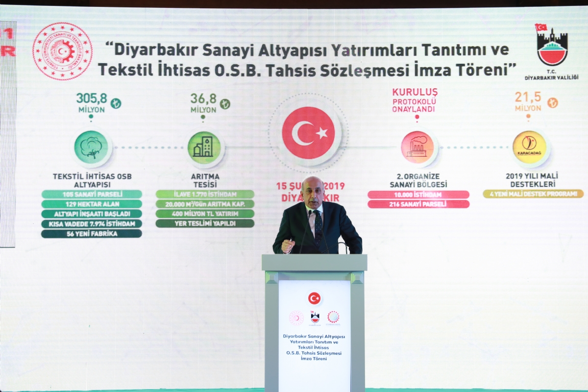 Bakan Mustafa Varank: Tekstil İhtisas Osb, Diyarbakır'ın 